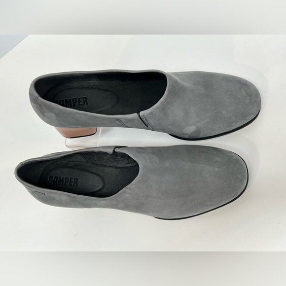 CAMPER Gray suede KATIE block heel slip on shoes size 9 - Picture 3 of 7